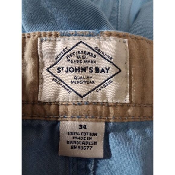 St Johns Bay Shorts Men's 34 Cargo Pockets Blue‎ - Picture 4 of 5